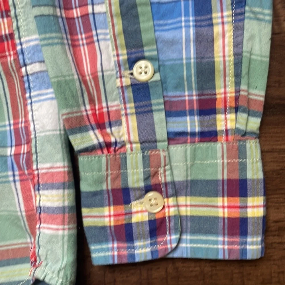 Sz 10/M Ralph Lauren Multicolored Plaid Button Down